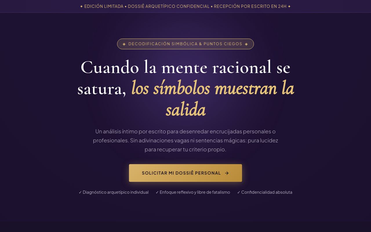 Dossiê de Decodificación Arquetípica y Simbólica